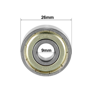 Harfington Deep Groove Ball Bearing Metric Single Shield Chrome Steel Bearings ABEC1 Z2