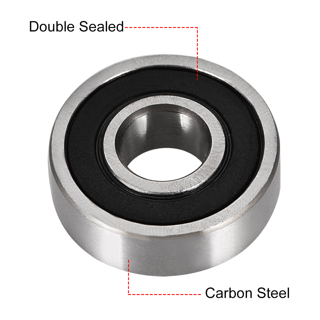 uxcell Uxcell Deep Groove Ball Bearings Metric Double Sealed High Carbon Steel Z1