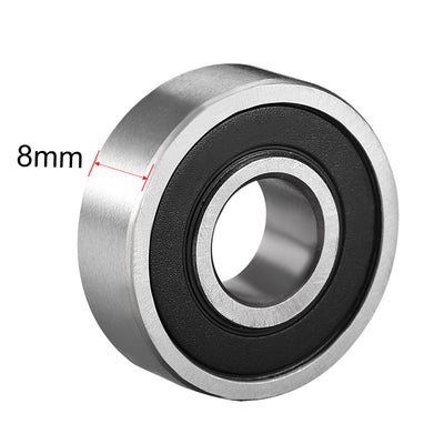 Harfington Uxcell Deep Groove Ball Bearings Metric Double Sealed High Carbon Steel Z1