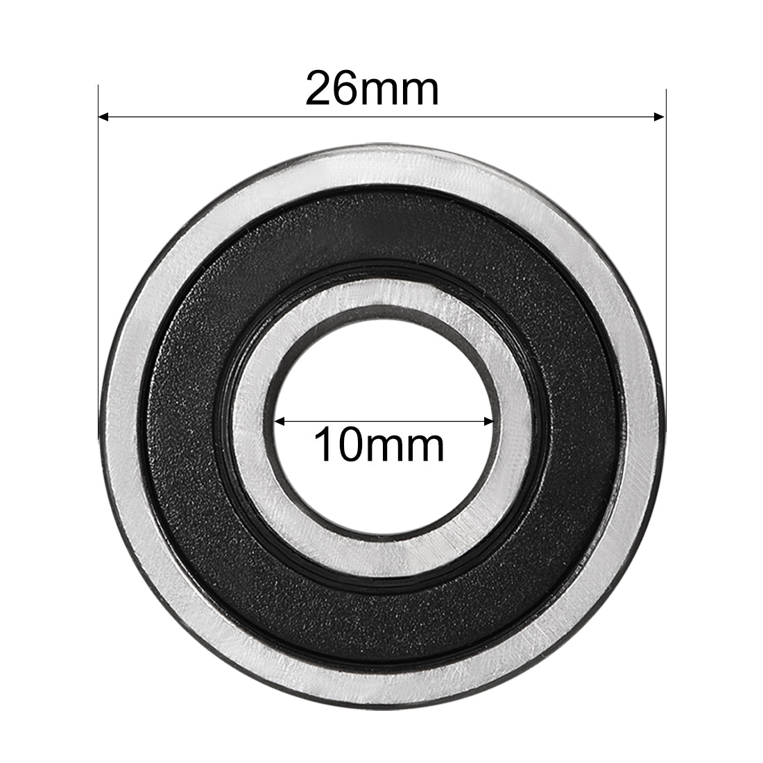 uxcell Uxcell Deep Groove Ball Bearings Metric Double Sealed High Carbon Steel Z1