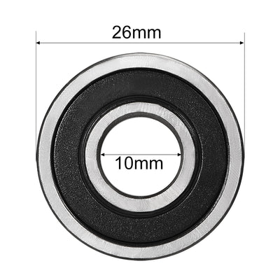 Harfington Uxcell Deep Groove Ball Bearings Metric Double Seal High Carbon Steel Z1