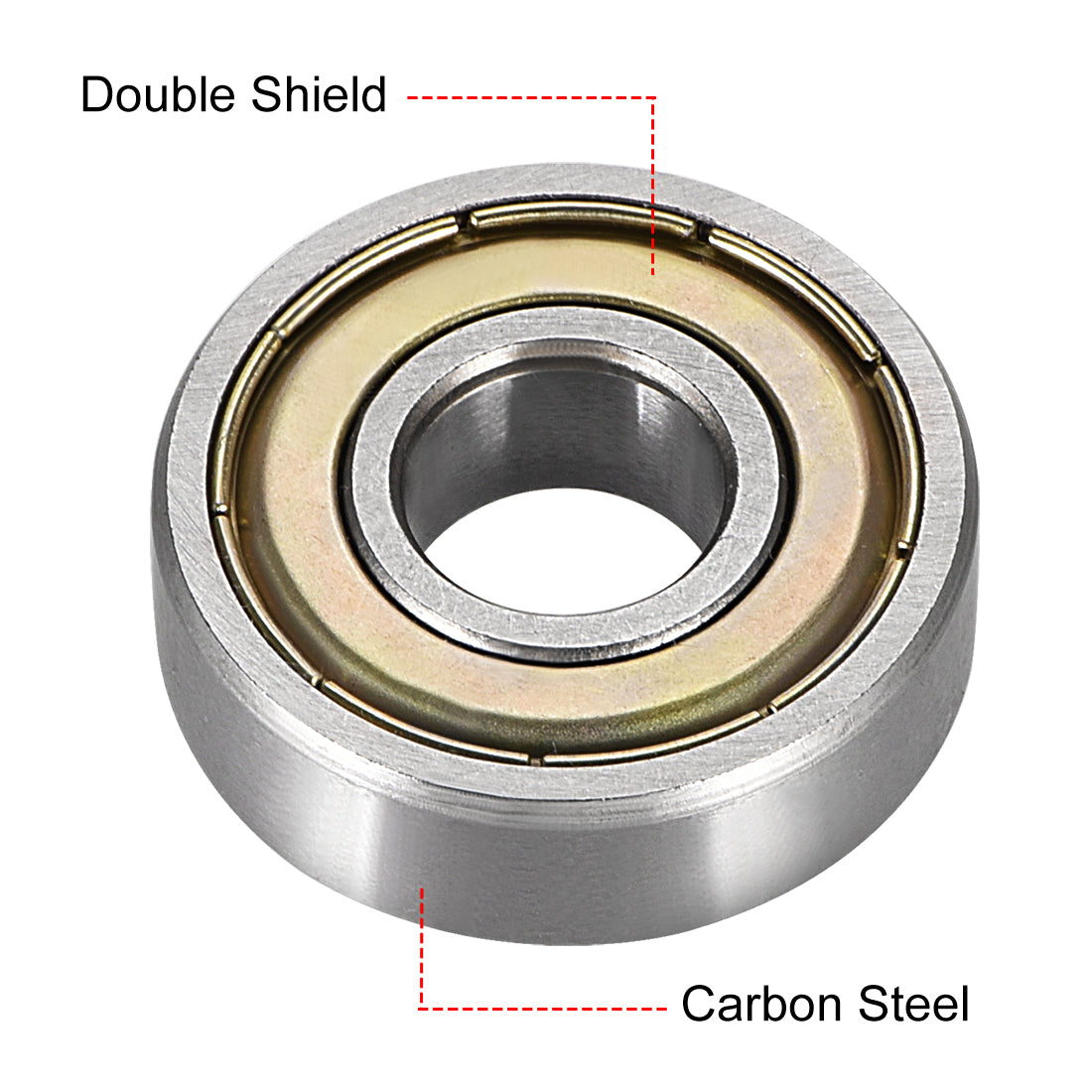 Harfington Deep Groove Ball Bearings Metric Double Shield High Carbon Steel Z1