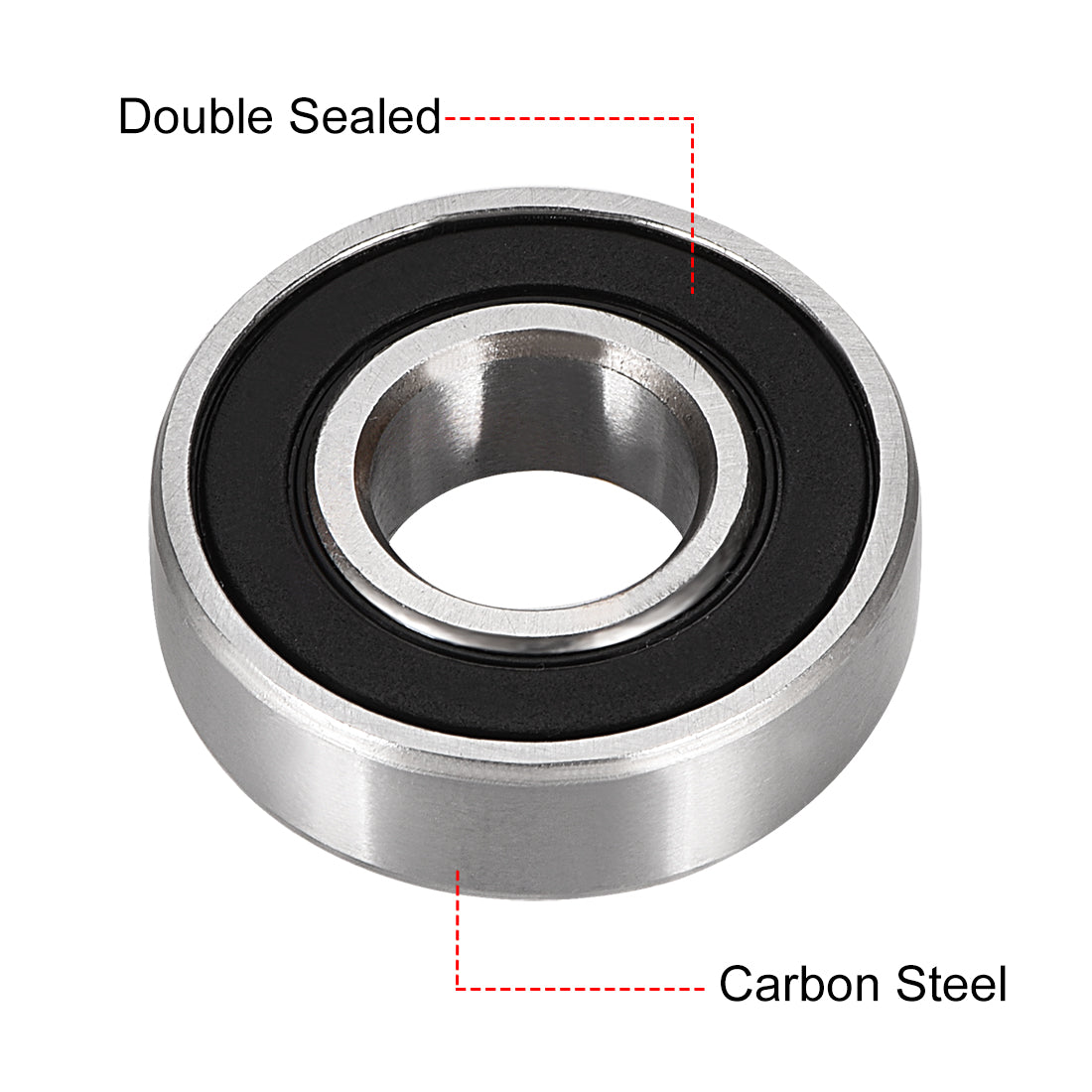 uxcell Uxcell Deep Groove Ball Bearings Metric Double Sealed High Carbon Steel Z1 Bearing