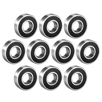 Harfington Uxcell Deep Groove Ball Bearings Metric Double Seal High Carbon Steel Z1