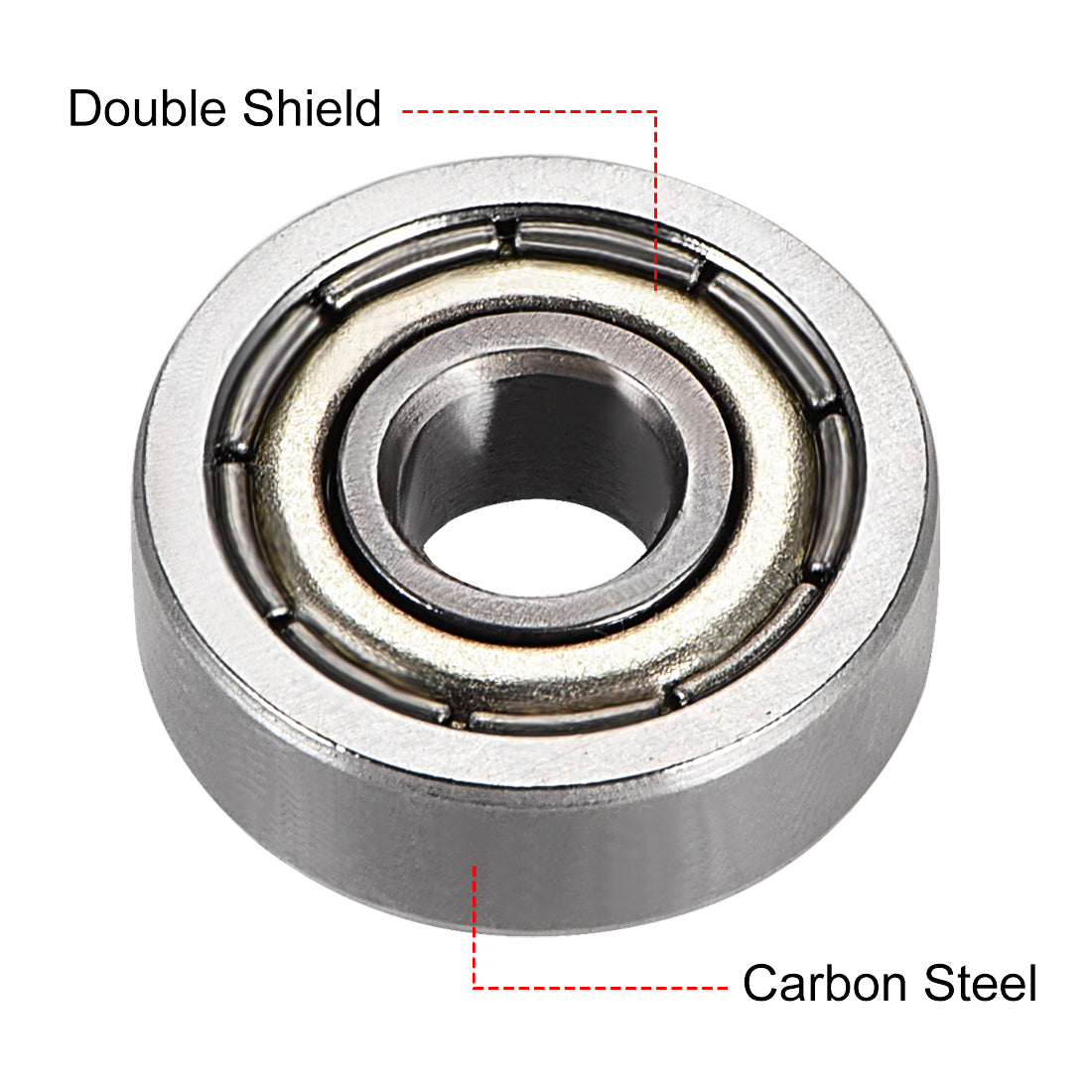 Harfington 604ZZ Ball Bearings Double Shield 4mmx12mmx4mm High Carbon Steel Z1 20pcs