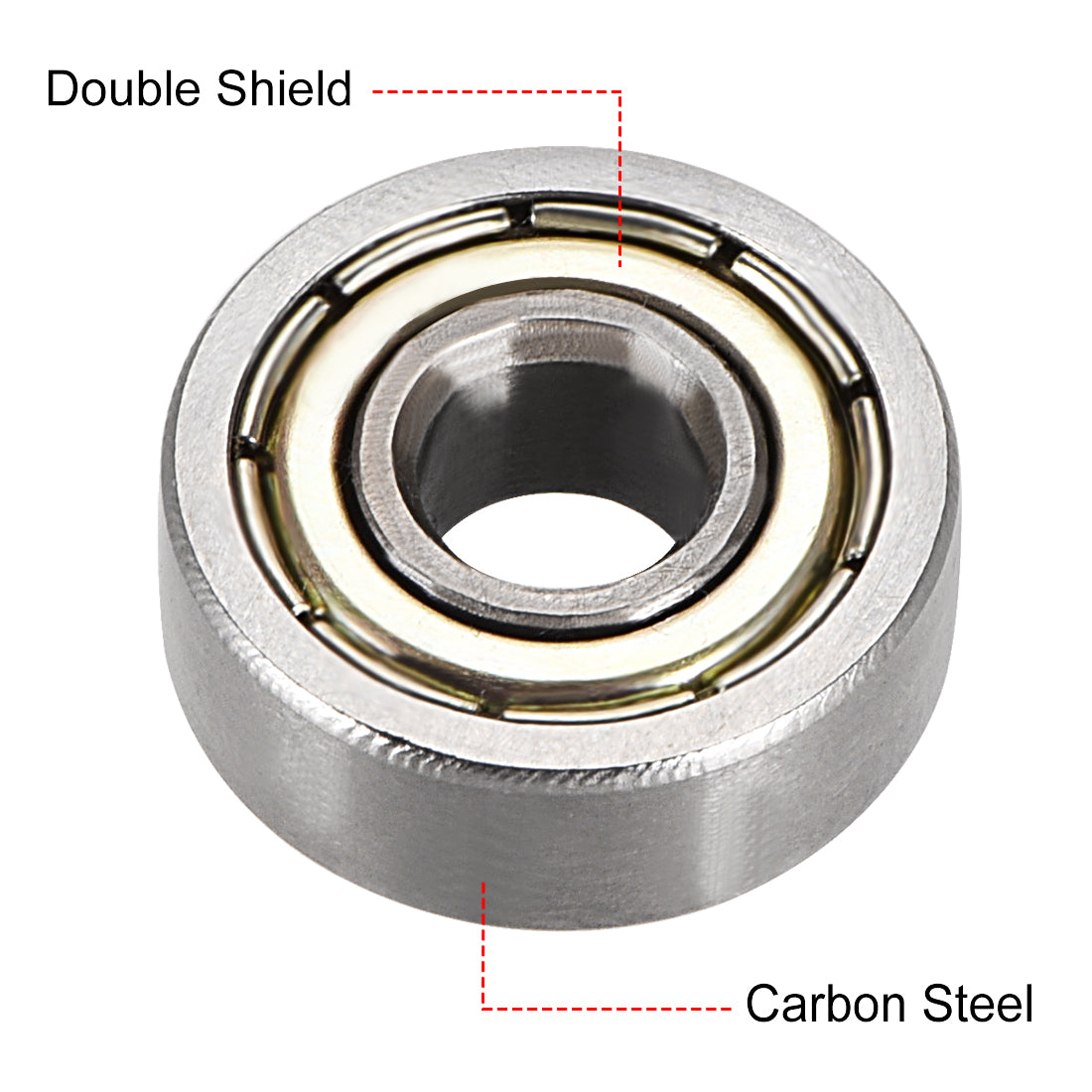 Harfington Deep Groove Ball Bearings Metric Double Shielded High Carbon Steel Z1