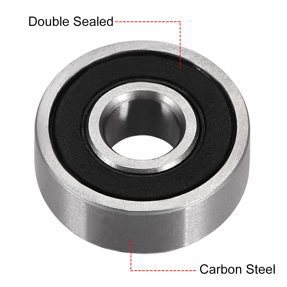 uxcell Uxcell Deep Groove Ball Bearings Metric Double Sealed High Carbon Steel Z1