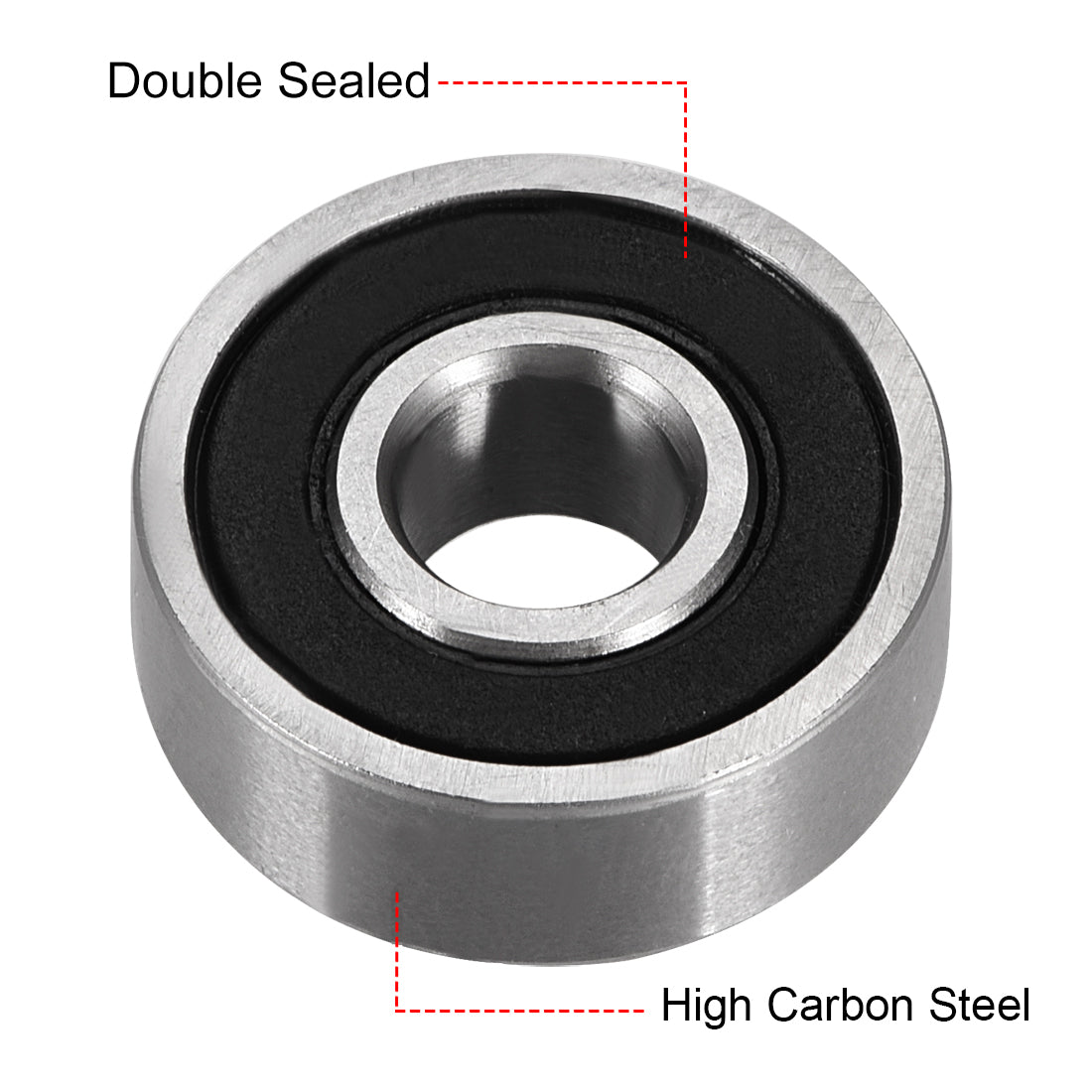 uxcell Uxcell Deep Groove Ball Bearings Metric Double Seal High Carbon Steel Z1
