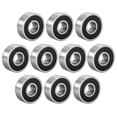 Harfington Uxcell Deep Groove Ball Bearings Metric Double Seal High Carbon Steel Z1