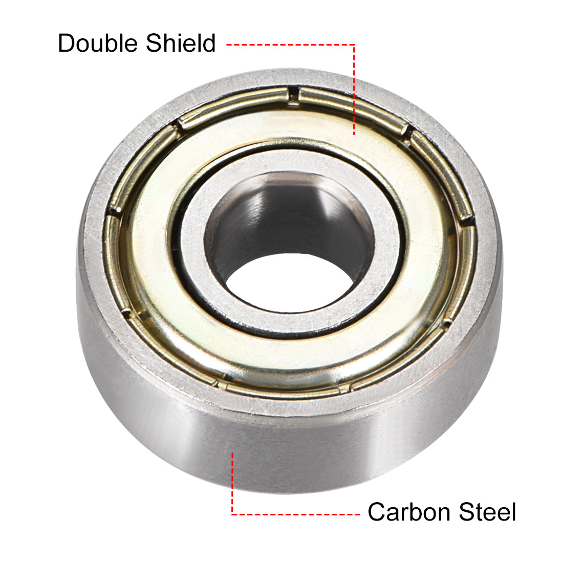 Harfington Deep Groove Ball Bearings Metric Double Shield High Carbon Steel Z1