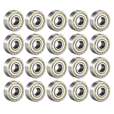 Harfington Deep Groove Ball Bearing Metric Double Shield High Carbon Steel Z1