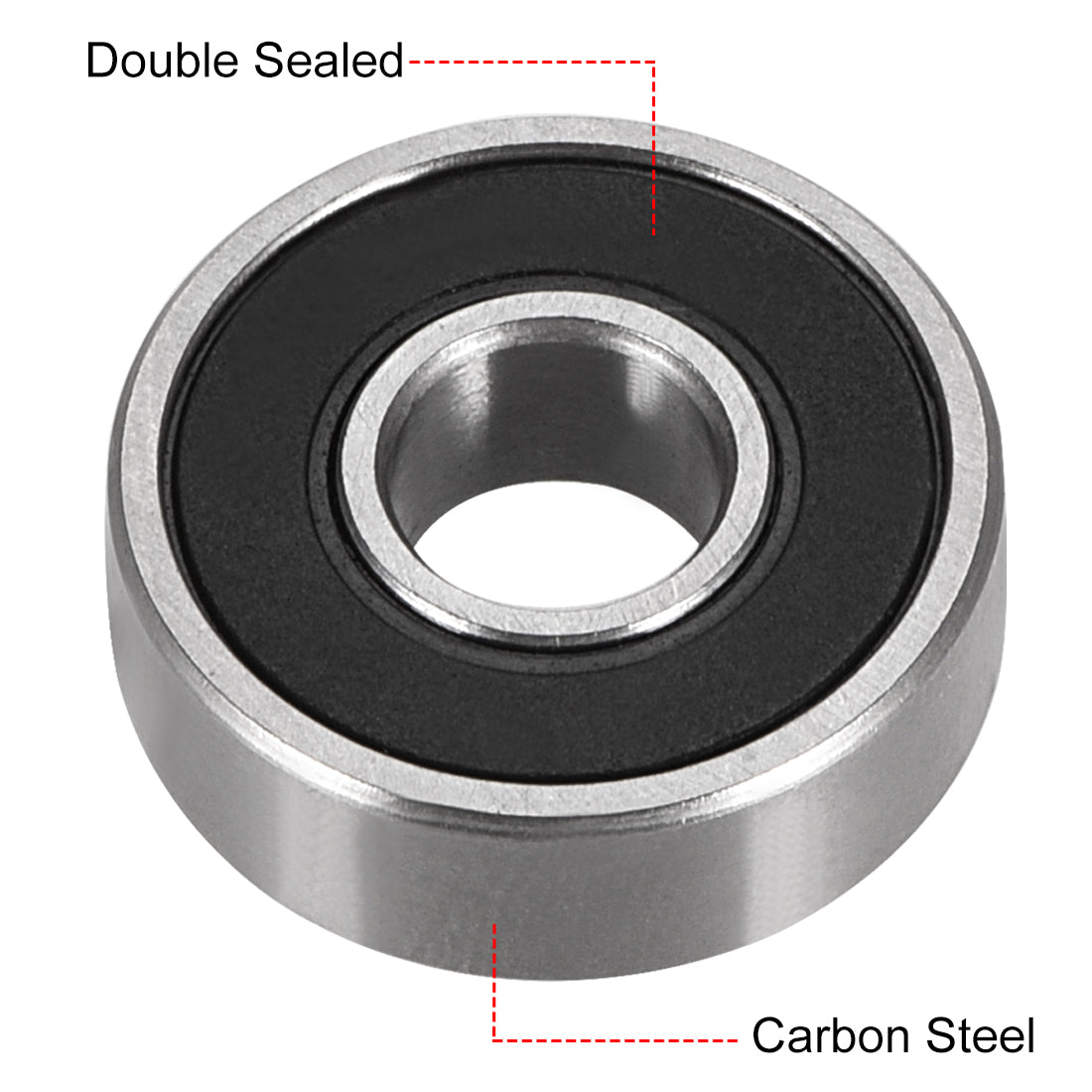 uxcell Uxcell Deep Groove Ball Bearings Metric Double Seal High Carbon Steel Z1