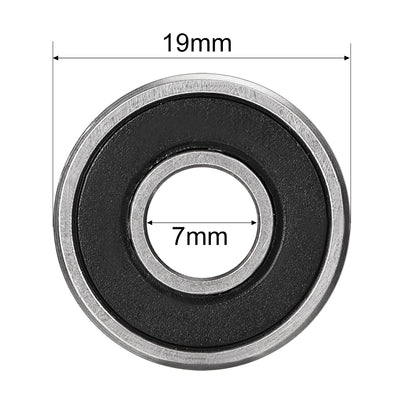 Harfington Uxcell Deep Groove Ball Bearings Metric Double Seal High Carbon Steel Z1 Level