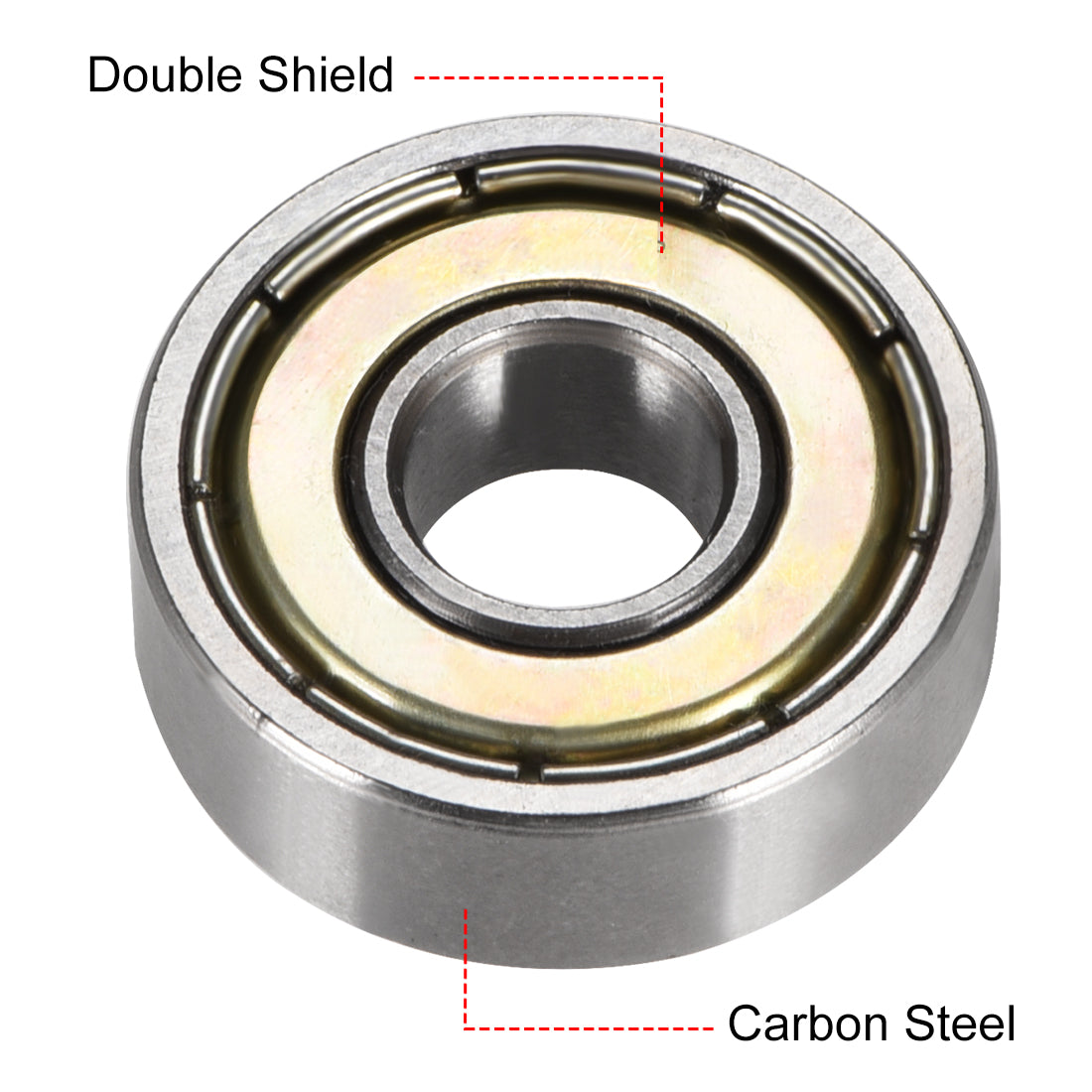 Harfington Deep Groove Ball Bearing Metric Double Shield High Carbon Steel Z1