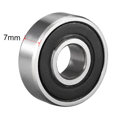 Harfington Uxcell Deep Groove Ball Bearings Metric Double Seal High Carbon Steel Z1
