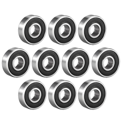 Harfington Uxcell Deep Groove Ball Bearings Metric Double Seal High Carbon Steel Z1
