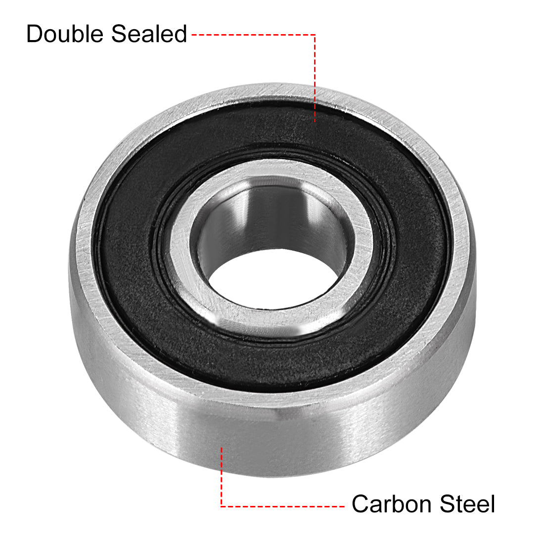 uxcell Uxcell Deep Groove Ball Bearings Metric Double Seal High Carbon Steel Z1 Level
