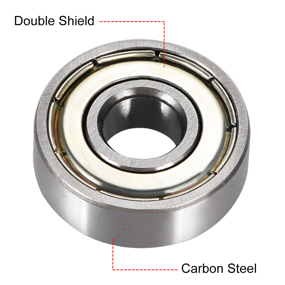 Harfington Deep Groove Ball Bearings Metric Double Shield High Carbon Steel Z1 Level