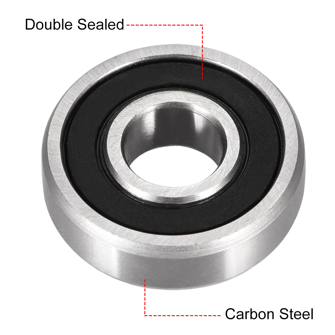 uxcell Uxcell Deep Groove Ball Bearings Metric Double Sealed High Carbon Steel Z1