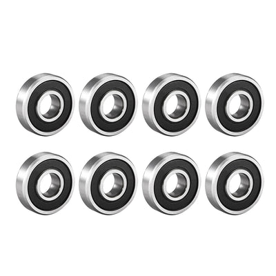 Harfington Uxcell Deep Groove Ball Bearings Metric Double Sealed High Carbon Steel Z1