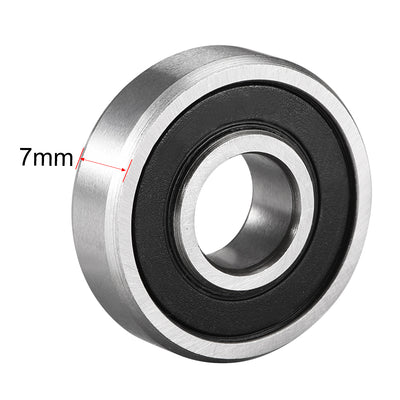 Harfington Uxcell Deep Groove Ball Bearings Metric Double Seal High Carbon Steel Z1
