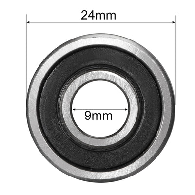Harfington Uxcell Deep Groove Ball Bearings Metric Double Seal High Carbon Steel Z1