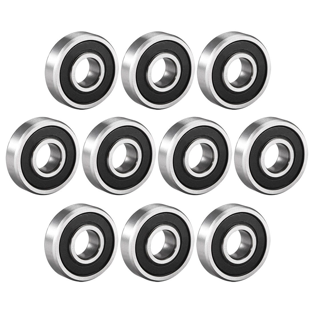 uxcell Uxcell Deep Groove Ball Bearings Metric Double Seal High Carbon Steel Z1