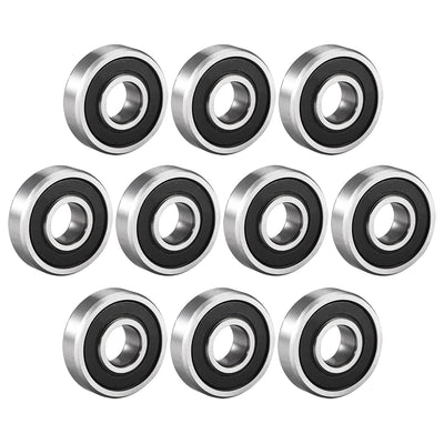 Harfington Uxcell Deep Groove Ball Bearings Metric Double Seal High Carbon Steel Z1