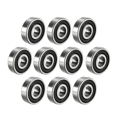 Harfington Uxcell Deep Groove Ball Bearings Metric Double Seal High Carbon Steel Z1