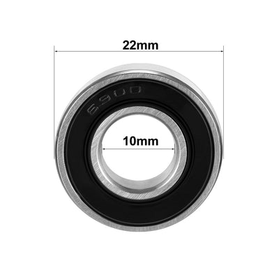 Harfington Uxcell Deep Groove Ball Bearings Metric Double Sealed High Carbon Steel Z1 Bearing