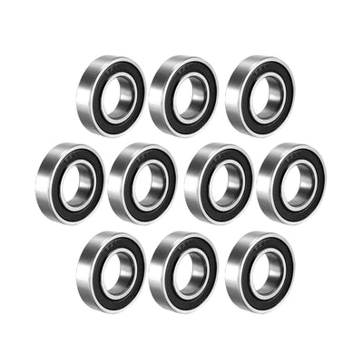 Harfington Uxcell Deep Groove Ball Bearings Metric Double Seal High Carbon Steel Z1