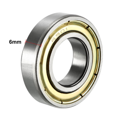 Harfington Deep Groove Ball Bearings Metric Double Shield High Carbon Steel Z1