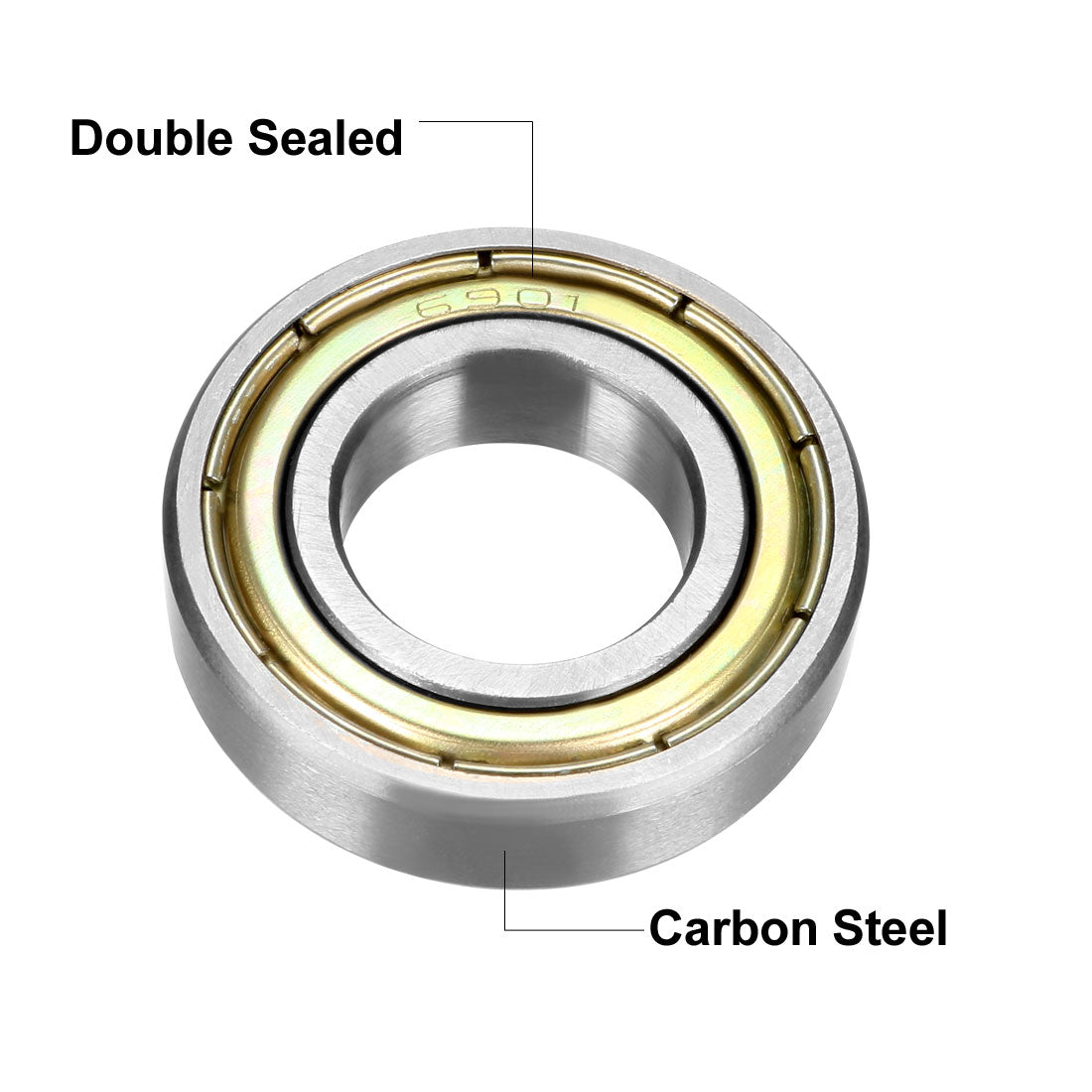 Harfington Deep Groove Ball Bearings Metric Shielded High Carbon Steel Z1