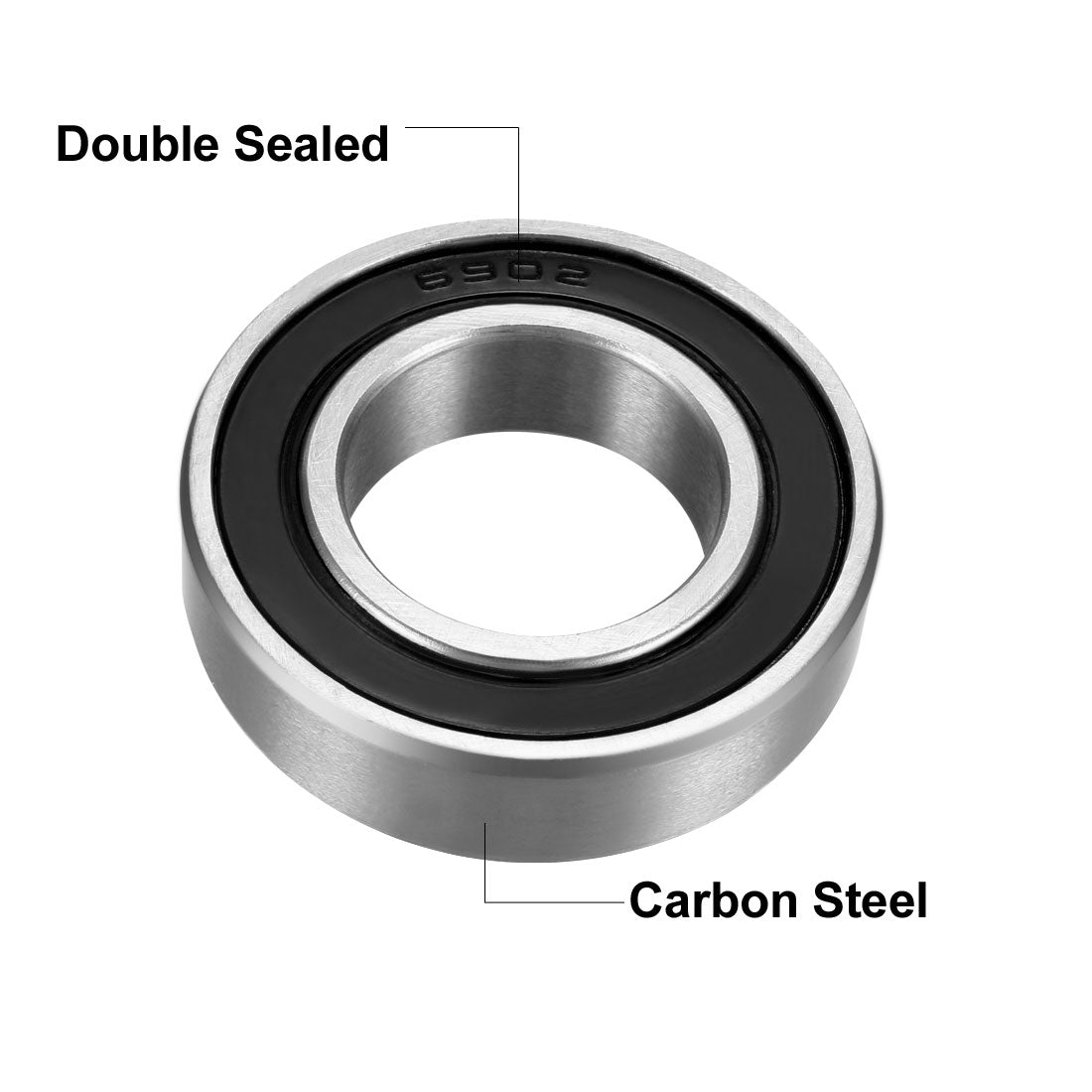 uxcell Uxcell Deep Groove Ball Bearings Metric Double Seal High Carbon Steel Z1