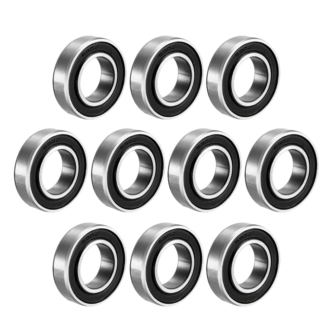 uxcell Uxcell Deep Groove Ball Bearings Metric Double Seal High Carbon Steel Z1