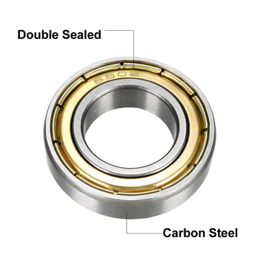 Harfington Deep Groove Ball Bearings Metric Double Shield High Carbon Steel Z1