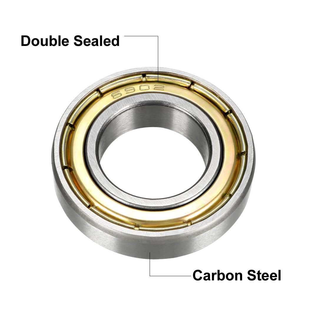 Harfington Deep Groove Ball Bearings Metric Double Shielded High Carbon Steel Z1