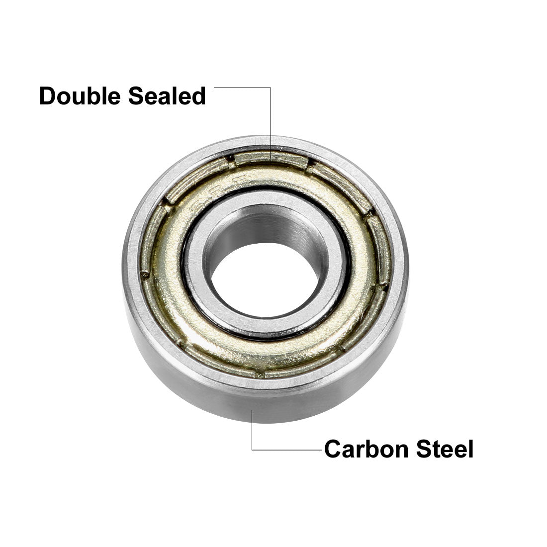 Harfington Deep Groove Ball Bearings Metric Double Shield High Carbon Steel Z1 Level