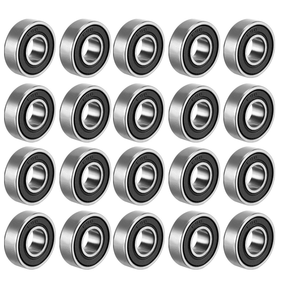 uxcell Uxcell Deep Groove Ball Bearings Metric Double Seal High Carbon Steel Z1 Level