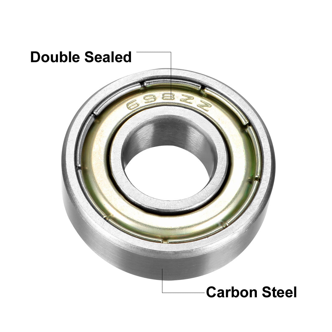 Harfington Deep Groove Ball Bearing Metric Double Shield High Carbon Steel Z1