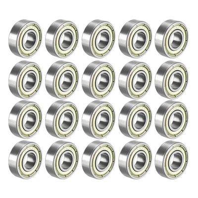 Harfington Deep Groove Ball Bearing Metric Double Shield High Carbon Steel Z1