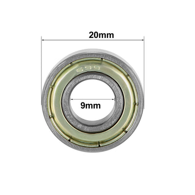 Harfington Deep Groove Ball Bearing Metric Double Shield High Carbon Steel Z1