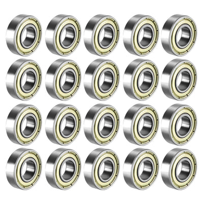 Harfington Deep Groove Ball Bearing Metric Double Shield High Carbon Steel Z1