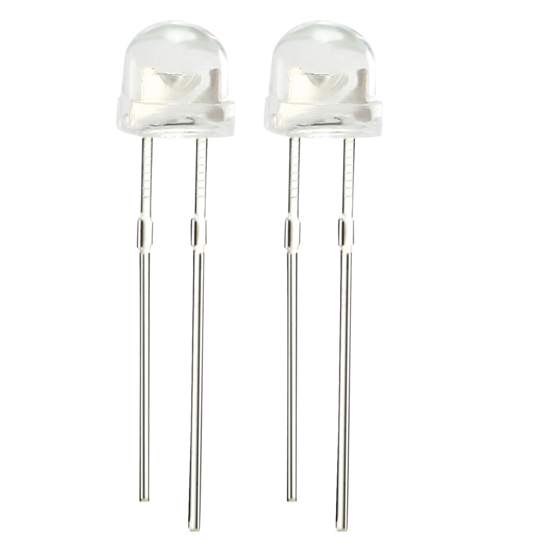 Harfington 180pcs 5mm White LED Diode Lights Clear Straw Hat Transparent 3-3.4V 20mA Super Bright Lighting Bulb Lamps Electronic Component Light Emitting Diodes