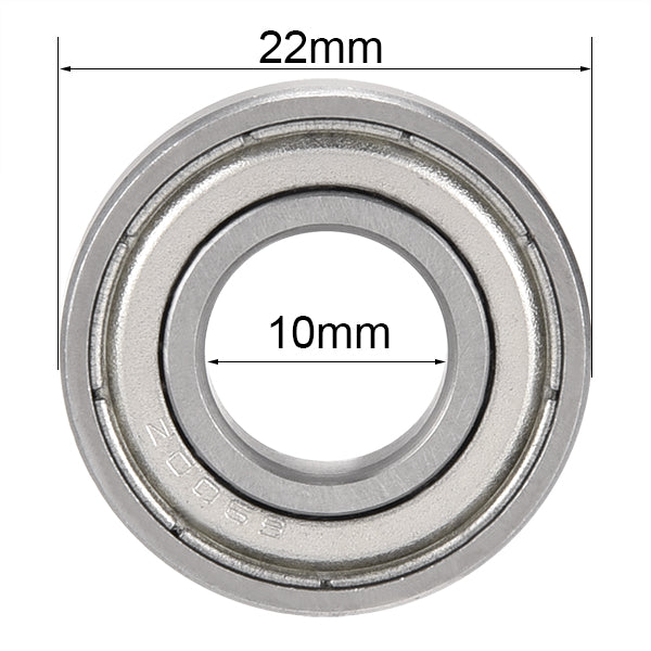 Harfington Deep Groove Ball Bearing 6900Z Single Shield, 10mm x 22mm x 6mm Chrome Steel Bearings