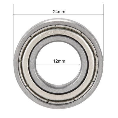 Harfington Deep Groove Ball Bearings Metric Single Shielded Chrome Steel ABEC1 Z2