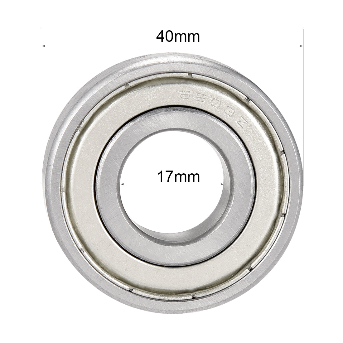 Harfington Deep Groove Ball Bearings Metric Single Shielded Chrome Steel ABEC1 Z2