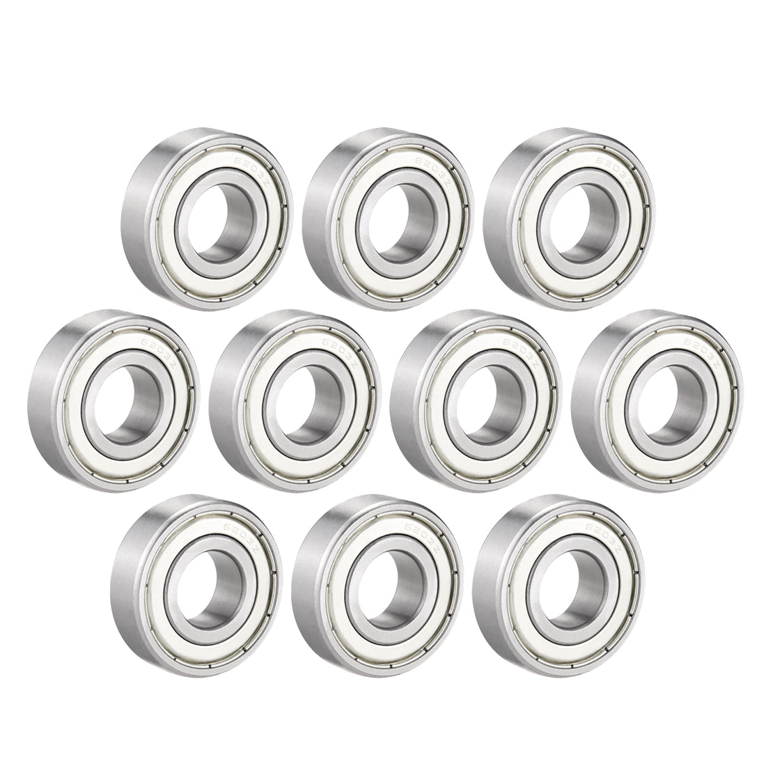Harfington Deep Groove Ball Bearings Metric Single Shielded Chrome Steel ABEC1 Z2