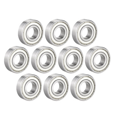 Harfington Deep Groove Ball Bearings Metric Single Shielded Chrome Steel ABEC1 Z2