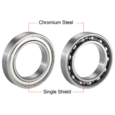 Harfington Deep Groove Ball Bearing 6908Z Single Shield, 40mm x 62mm x 12mm Chrome Steel Bearings
